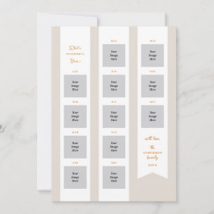 What a wonderful Year 12 month photo Custom Family Holiday Card