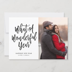 What A Wonderful Year Photo New Year Holiday Card
