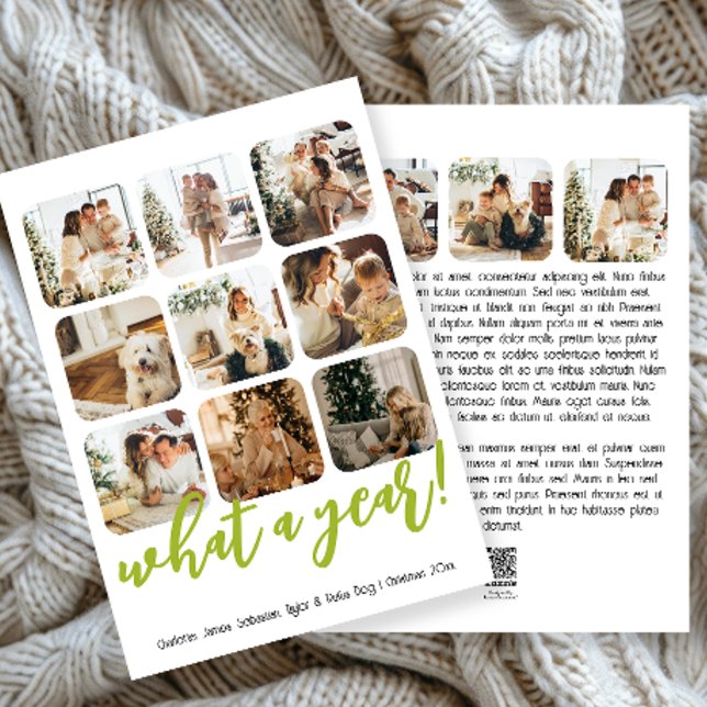 What a Year 12 Photo and Text Personalised Holiday Card (What a Year 12 Photo and Text Personalized Holiday Cards by Ricaso. Make your own Christmas cards)