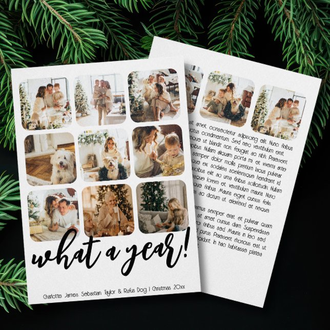 What a Year 12 Photo and Text Personalised Holiday Card (What a Year 12 Photo and Text Personalized Holiday Cards by Ricaso. Christmas cards made by you)