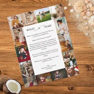What A Year 14th Photo Collage Merry Christmas Holiday Card