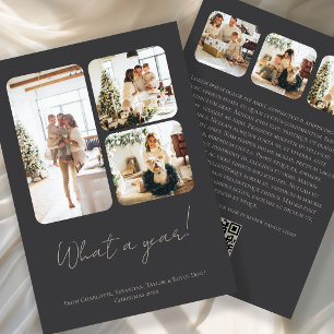 What a Year 6 Photo Text QR Code Personalised Holiday Card