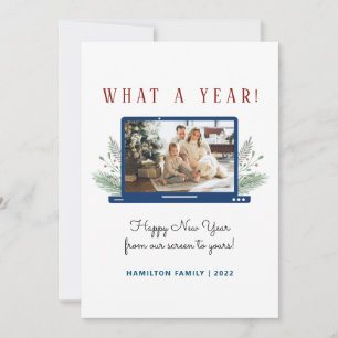 What A Year! Chic Covid New Year Photo Holiday