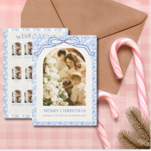 What A Year Christmas 13 Photo Card Chinoiserie