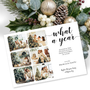 What a Year Christmas Personalised Photo Holiday Card