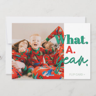 What A Year Family Christmas Holiday Photo Card