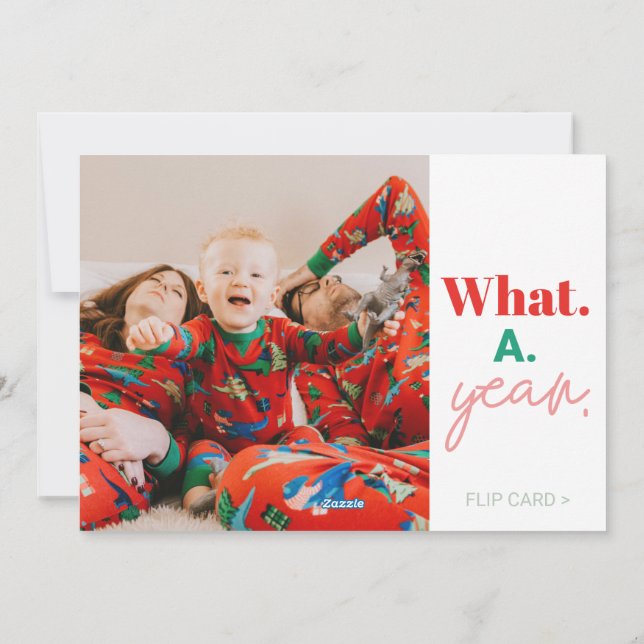 What A Year Family Christmas Holiday Photo Card (Back)