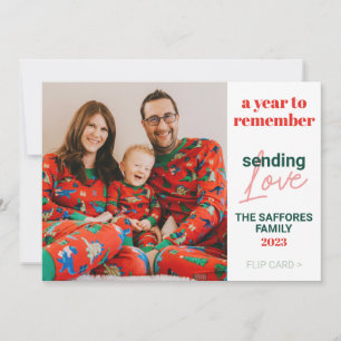 What A Year Family Christmas Holiday Photo Card