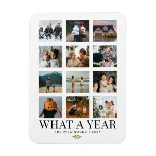 What A Year Family Photos Holiday Magnet