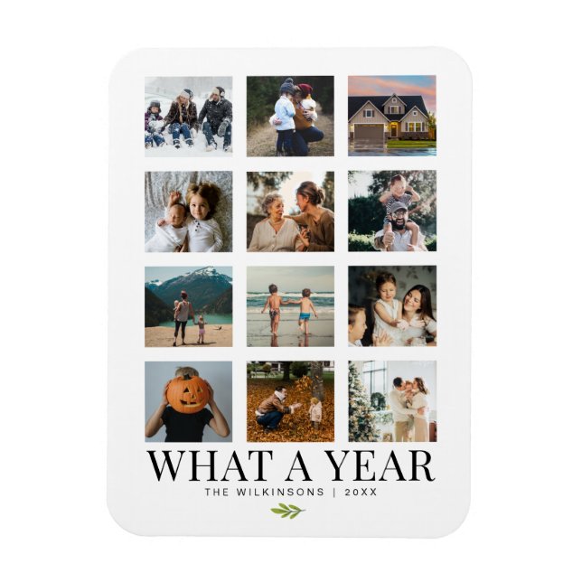 What A Year Family Photos Holiday  Magnet (Vertical)