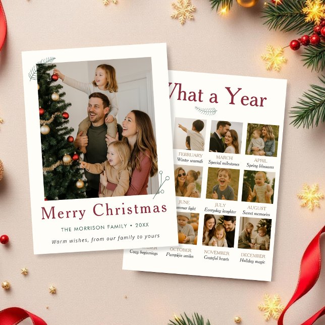 What a Year Family | Year in Review Christmas  Holiday Card (Creator Uploaded)