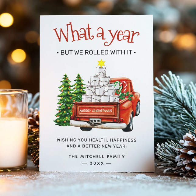 What A Year Funny Christmas Greeting Holiday Card (Creator Uploaded)