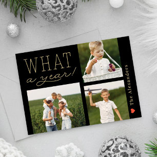 What A Year Holiday Photo Card