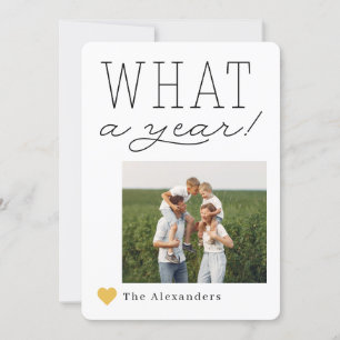 What A Year Holiday Photo Card