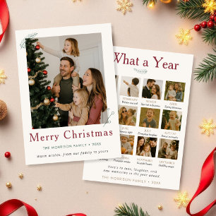What a Year in Review Christmas Holiday Flat Card