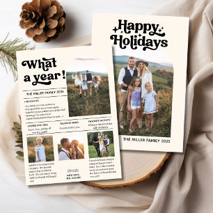 What A Year Modern Family Photo Collage Review Holiday Card