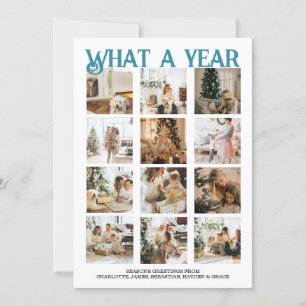 What a Year Photo Christmas Personalised Holiday Card