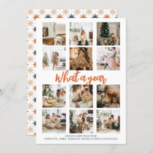 What a Year Photo Christmas Personalised Holiday Card