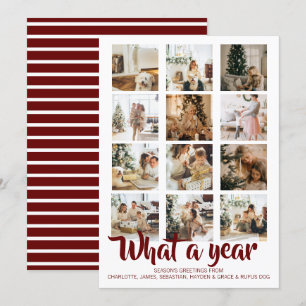 What a Year Photo Christmas Personalised Holiday Card