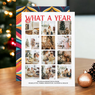 What a Year Photo Christmas Personalised Holiday Card