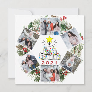 What a Year Quarantine Christmas Tree 6 PHOTO Holiday Card