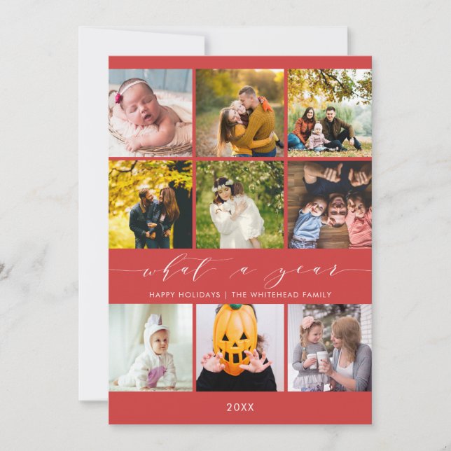 What a Year | Red Review Happy Holidays Photos Holiday Card (Front)