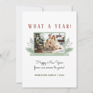 What A Year! Simple Covid New Year Photo Holiday