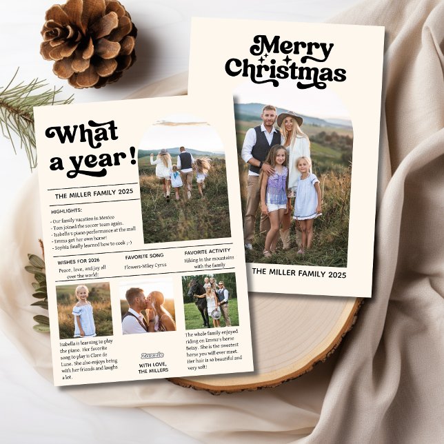 What a Year | Year in Review Photo Collage Holiday Card (What a Year | Year in Review Photo Collage Holiday Card)