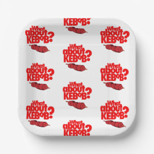 What About Kebab? Skewered Meat Paper Plate