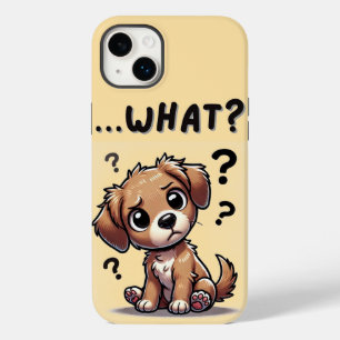 “…what?” Adorable Confused Cartoon Puppy Case-Mate iPhone 14 Plus Case