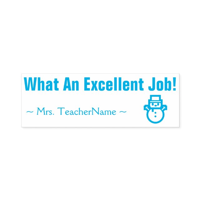 "What An Excellent Job!" Feedback Rubber Stamp (Design)
