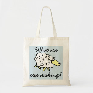 "What are ewe making?" Sheep Cartoon Project Bag