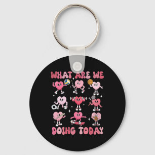 What Are We Doing Today Pe Teacher Hearts Valentin Key Ring