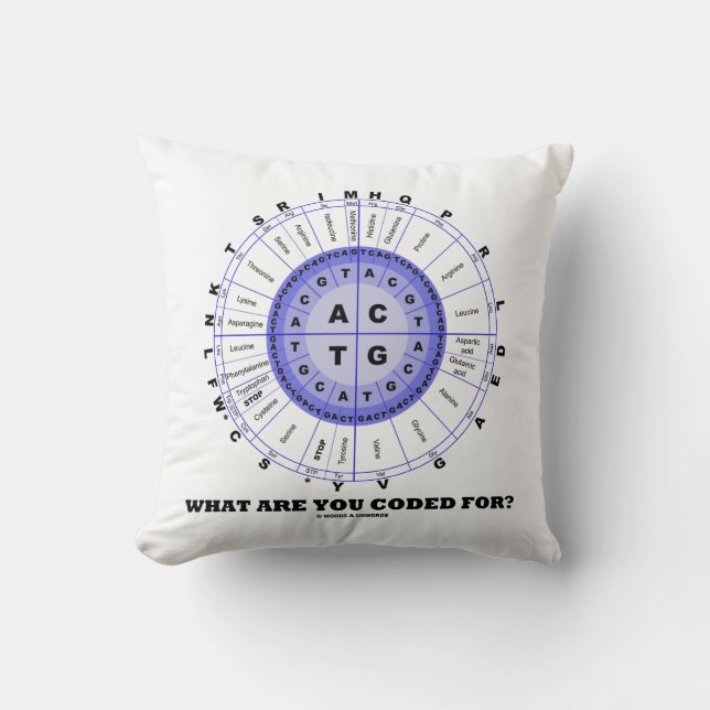 What Are You Coded For? Amino Acid Wheel Cushion (Front)