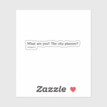 What are you? The city planner?