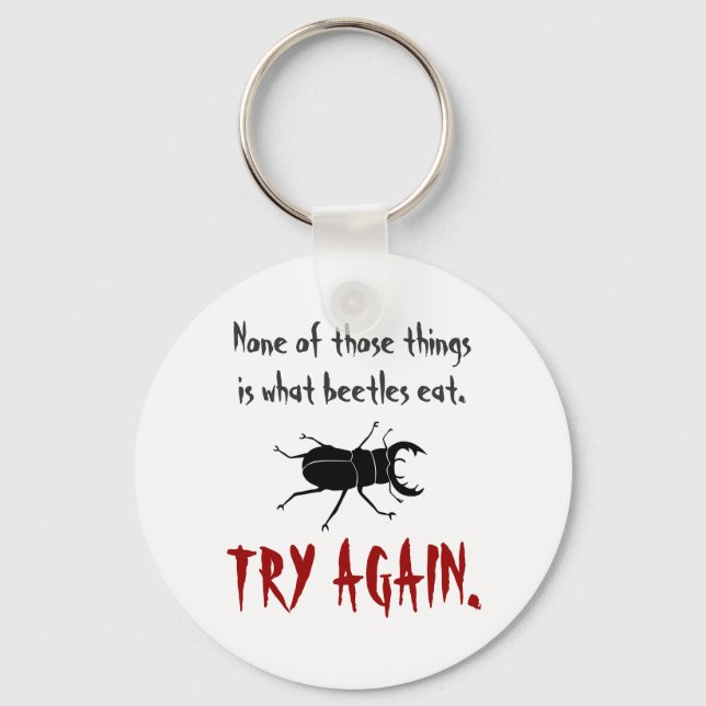 What Beetles Eat Key Ring (Front)