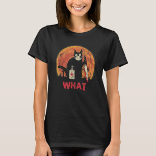 What Black Cat Muderer Red Moon Knife T-Shirt