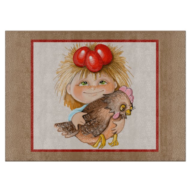 What Came First Chicken or Egg? Cutting Board (Front)