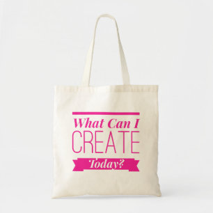 What Can I Create Today - Tote in Pink Lettering Bag