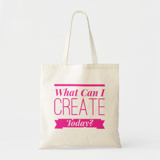 What Can I Create Today - Tote in Pink Lettering Bag