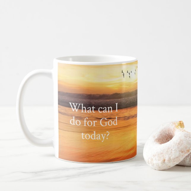 What can I do for God? Coffee Mug (With Donut)