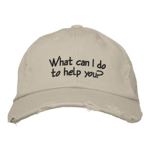 What can I do to help you? Distressed Baseball Cap