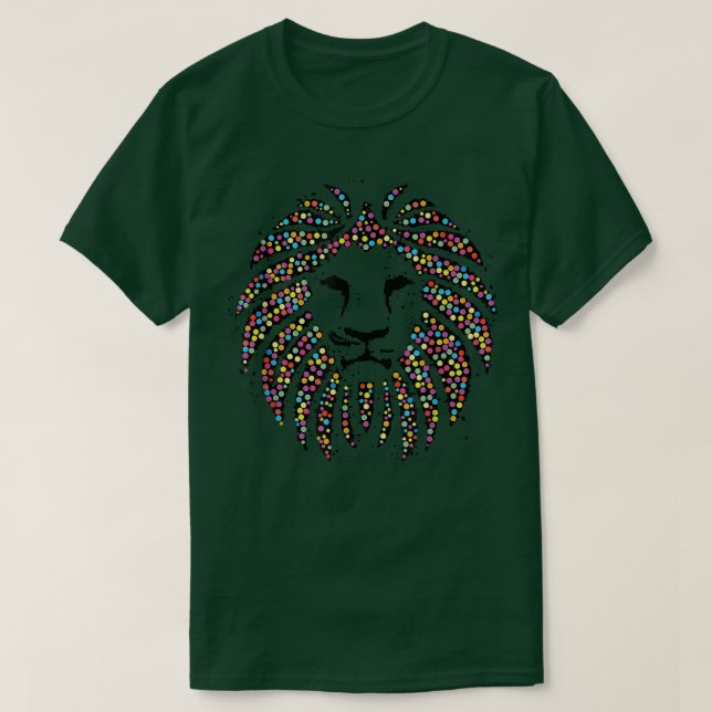What Can You Create With Just A Dot - Lion Dots  T-Shirt (Design Front)