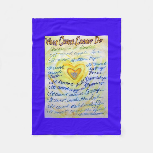 What Cancer Cannot Do Angel Chemo Custom Blanket (Front)
