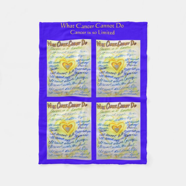 What Cancer Cannot Do Angel Chemo Custom Blanket (Front)