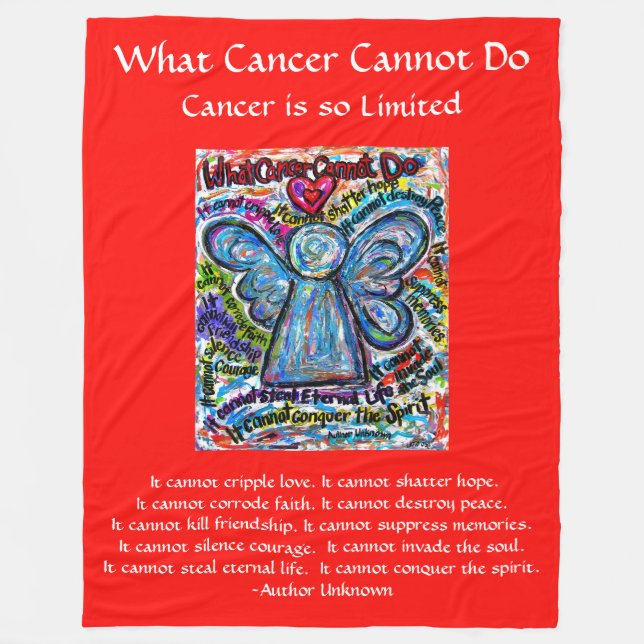 What Cancer Cannot Do Angel Chemo Custom Blanket (Front)