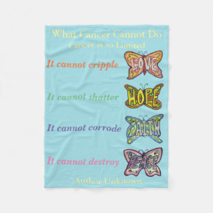 What Cancer Cannot Do Angel Chemo Custom Blanket