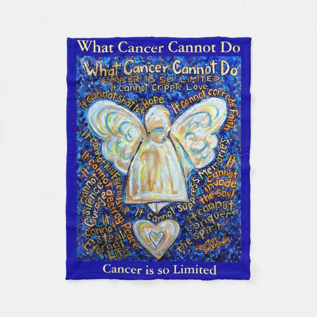 What Cancer Cannot Do Angel Chemo Custom Blanket (Front)