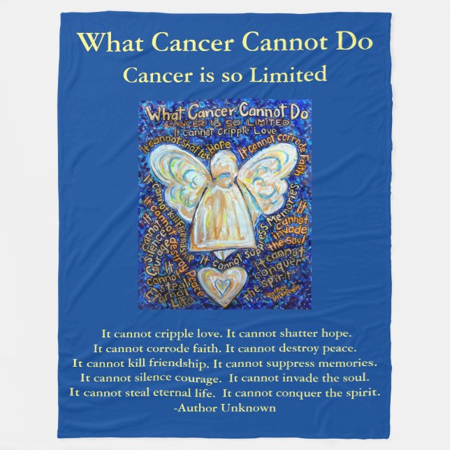 What Cancer Cannot Do Angel Chemo Custom Blanket (Front)