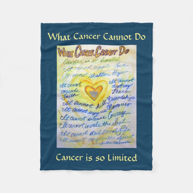 What Cancer Cannot Do Angel Chemo Custom Blanket (Front)